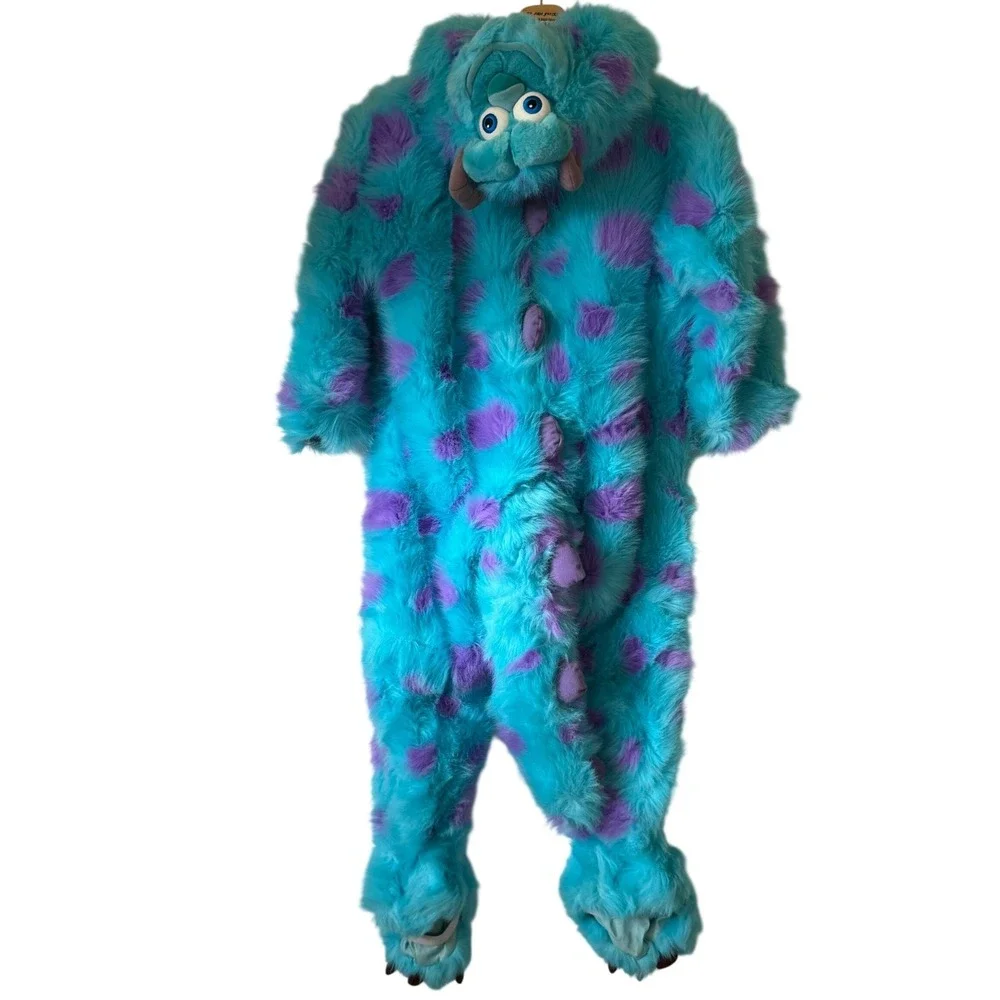 Disney Store Monsters Inc Sulley Plush Faux Fur Costume Kids Size 6-8 - Picture 3 of 9